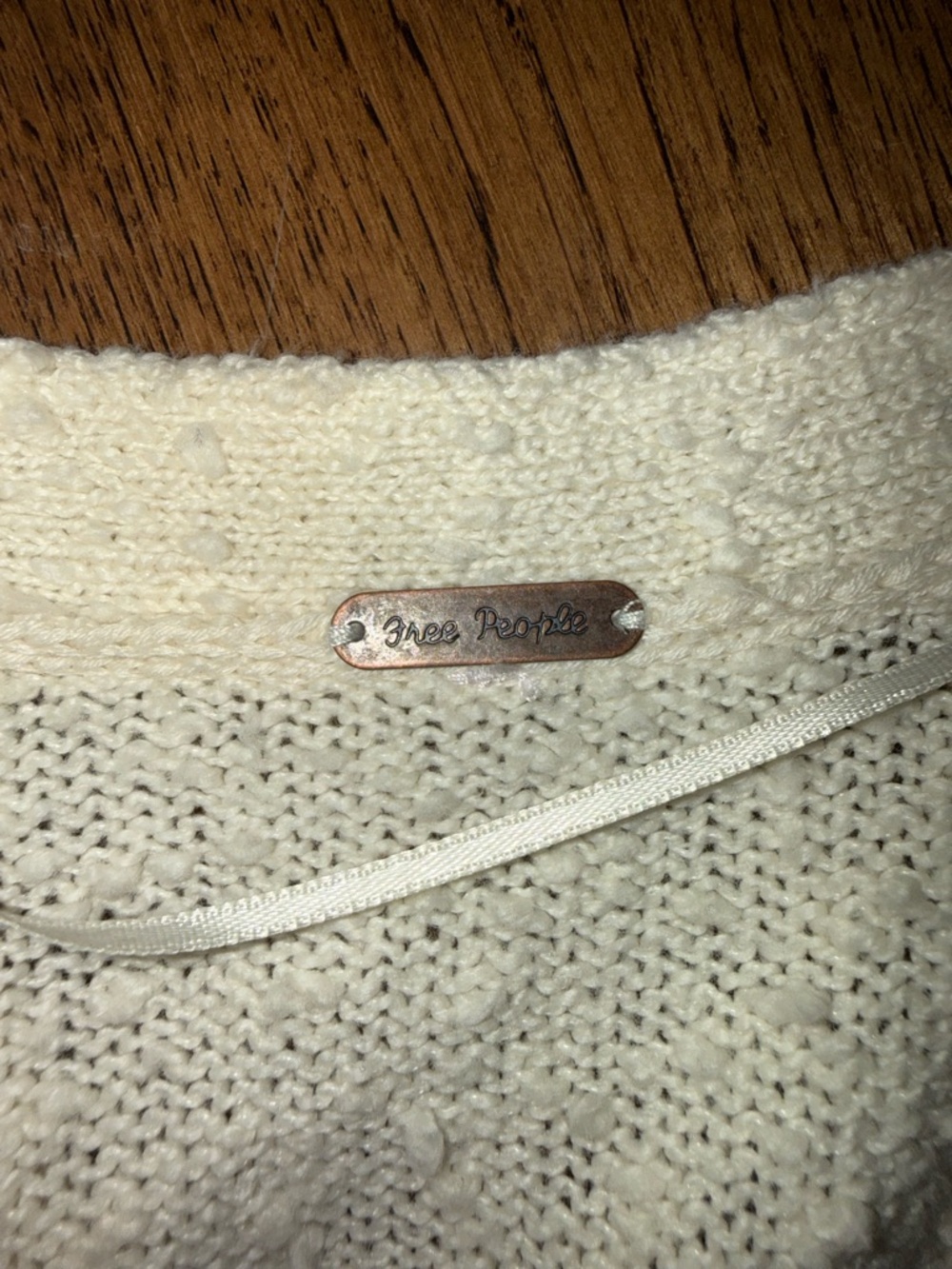 Free People Found My Friend Cream Cardigan Size Small - Picture 5 of 7